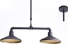 ACA 2Foto Fotistiko Orofis Metalliki 'Pipe' Mavro/Xruso E27 63X92cm AR4172P63BG